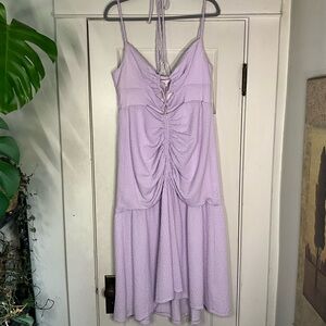 WAYF Halter Tie Cutout Dress NWT